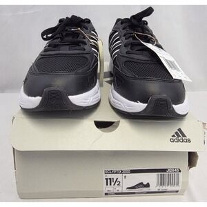 Adidas EZLYPTIX 2000 J12845 Mens 11.5 Running Shoes Black White NIB EU 46